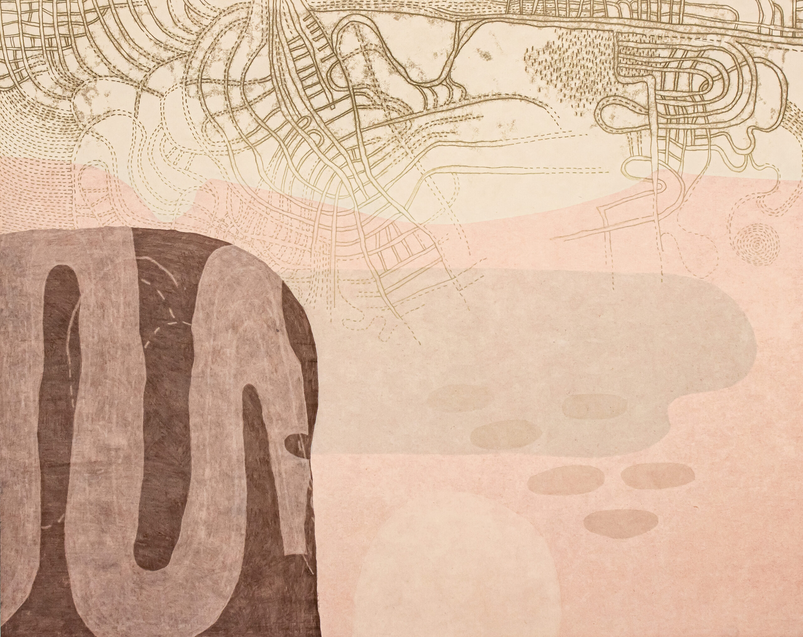 Sarah Smelser, Brings Back the Time VII, trace monotype