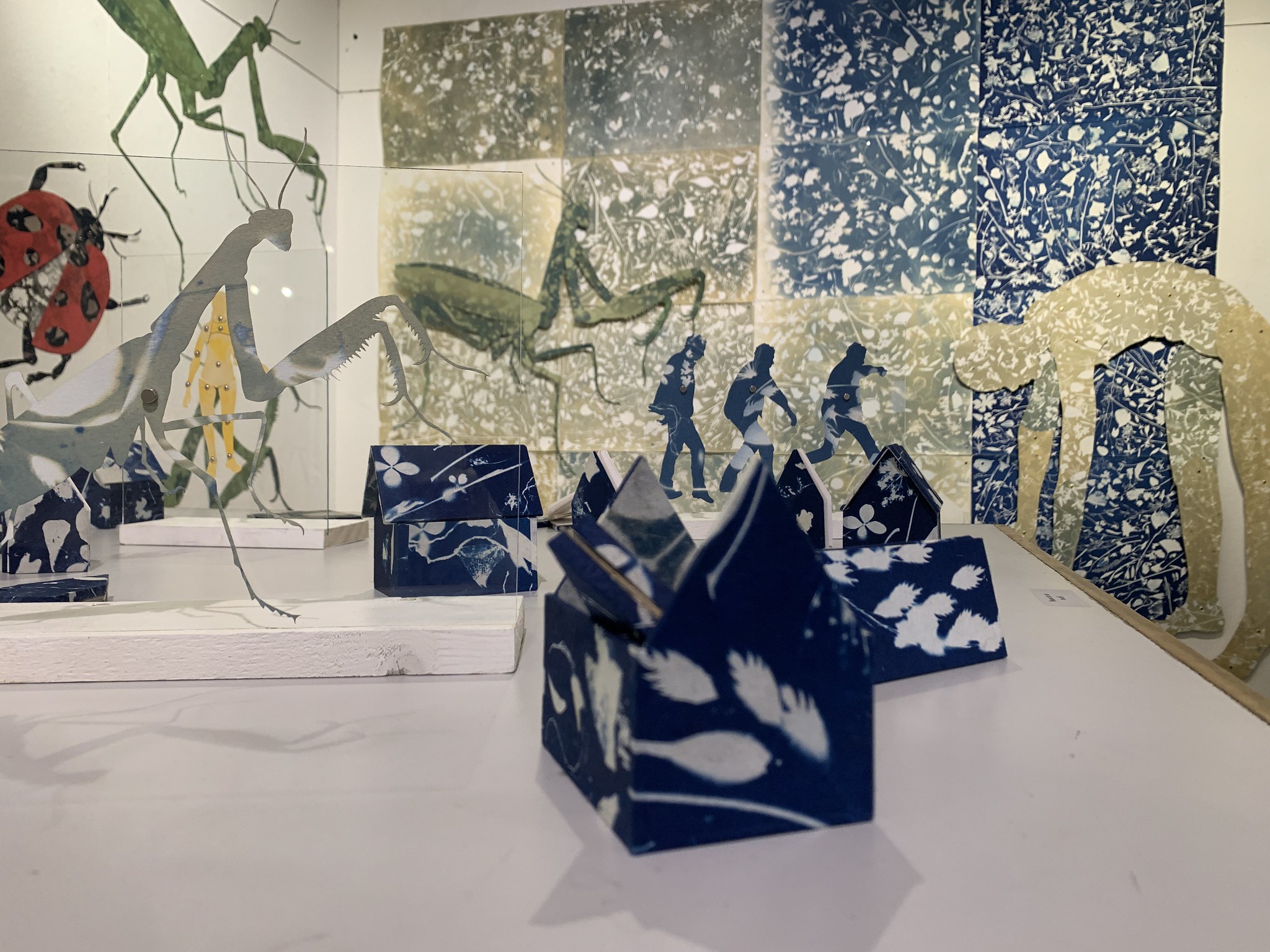 Cyanotype houses by Jaden Demarest, 2024-25 Kahn Family Fellow